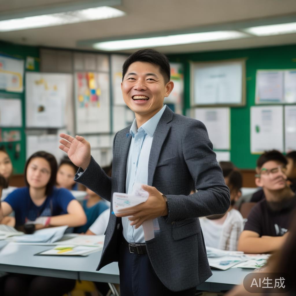 教学中，张老师强调“激发潜能，培养创新思维”，他经