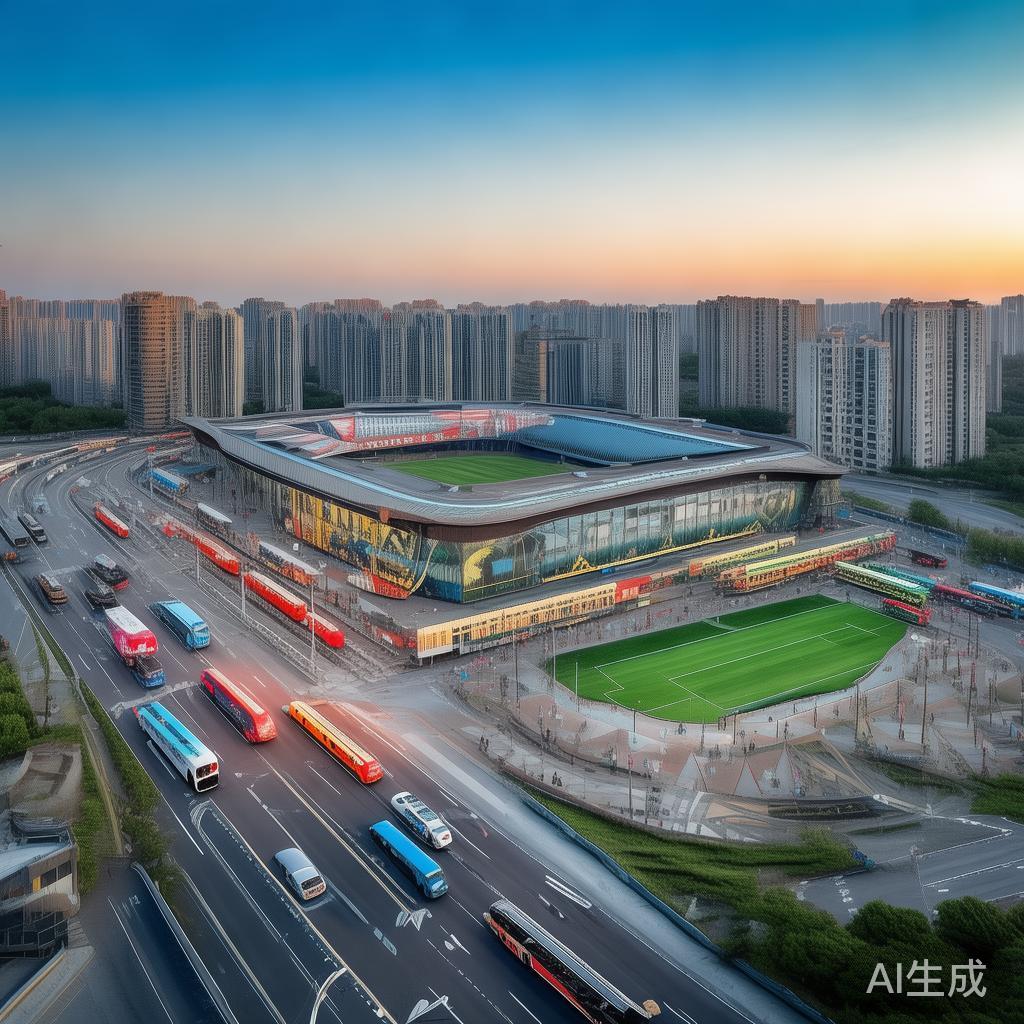 对于选择公共交通的市民，智博教育体育场周边有多条公